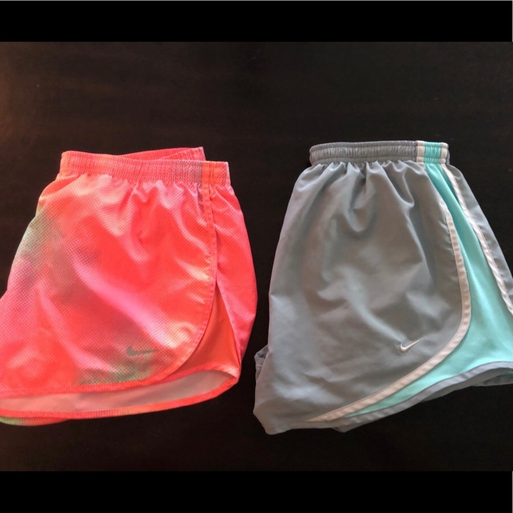 2 for $20! Colorful Nike shorts! Both mediums:)